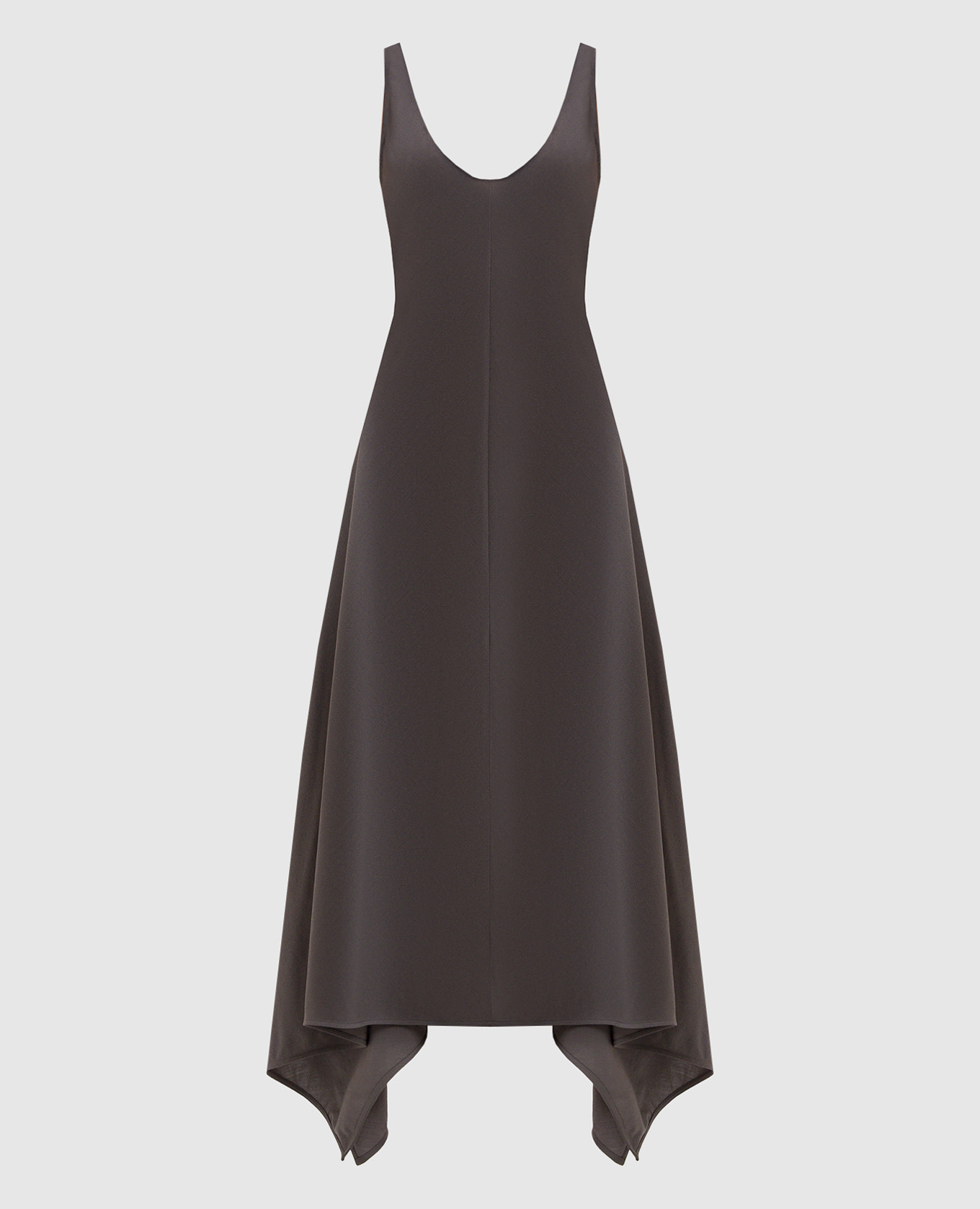 Khaki wool midi dress Ami Paris