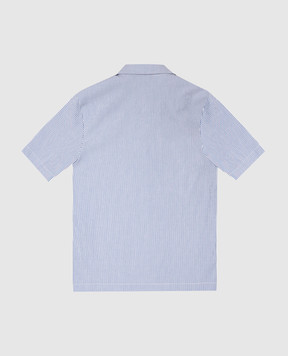 Balmain Children's striped shirt with embroidered logo BW5P31P04871214