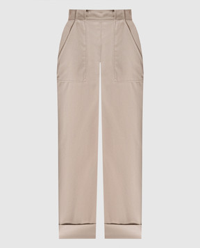 Max Mara Beige PALIO trousers with lapels PALIO