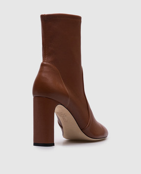 Stuart Weitzman Babette brown leather boots SL544