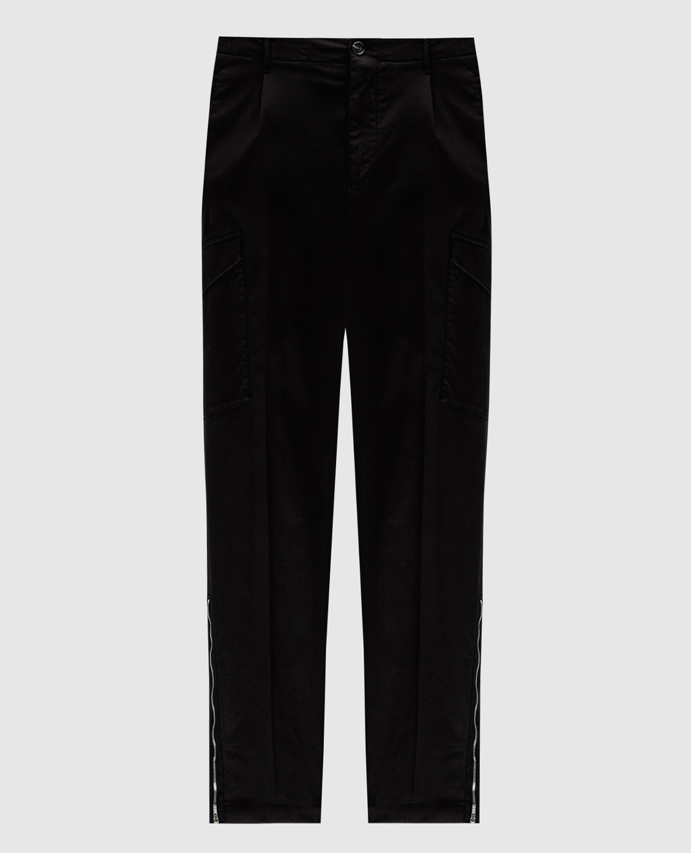 

Black cargo pants with zippers Brunello Cucinelli