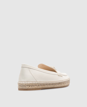 Valentino Beige leather espadrilles with logo 6W2S0KY5ZIH
