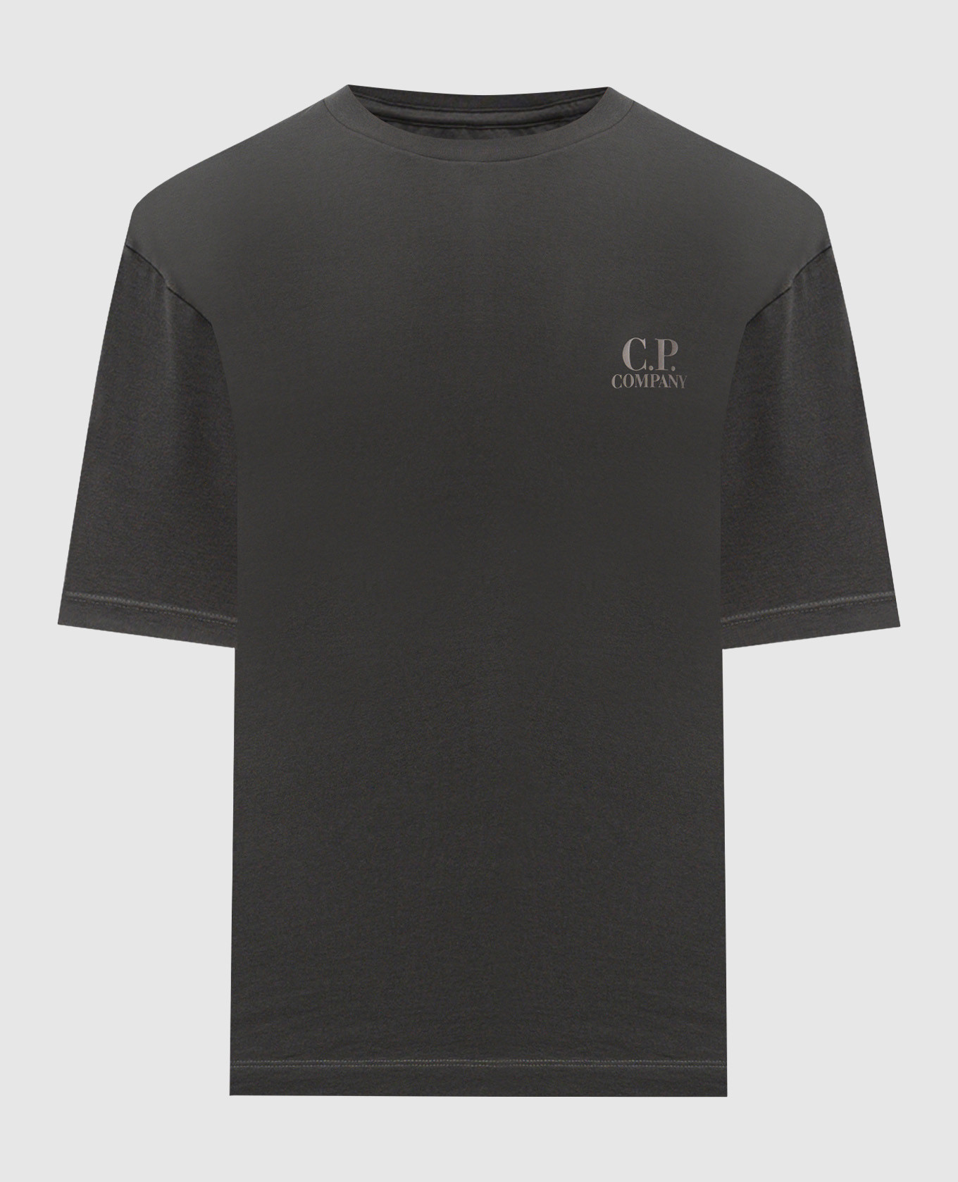 Green t-shirt with logo print C.P. Company