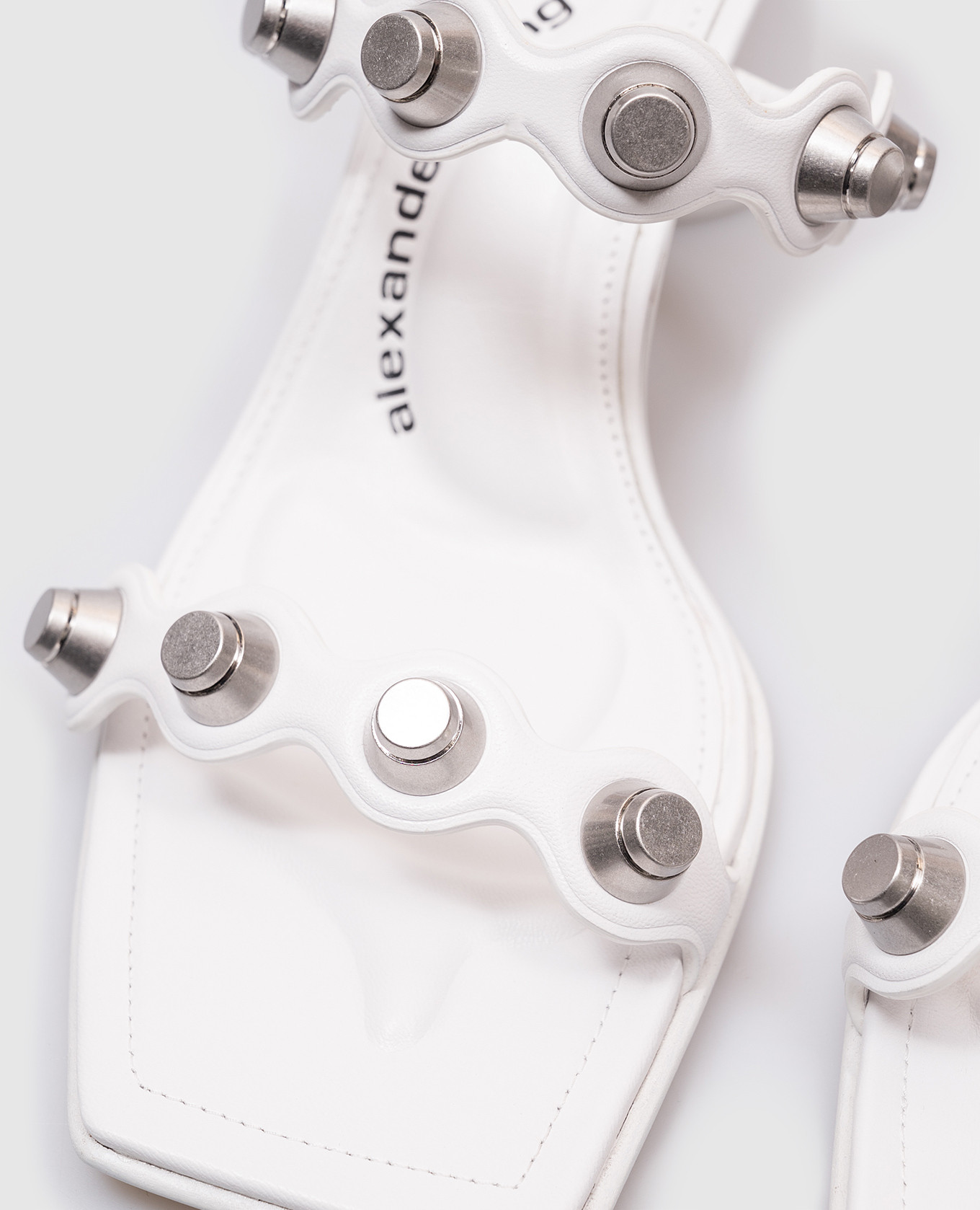 

Rexa white leather mules with studs Alexander Wang