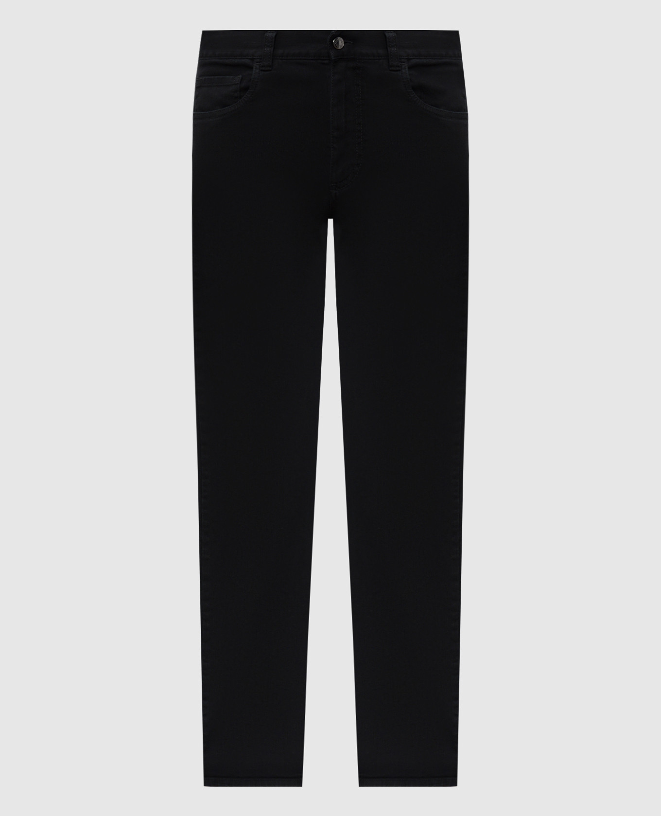 

Black jeans with logo patch Canali
