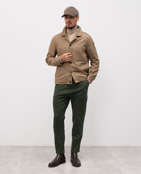 Altatensione Green pants with logo patch 02535P0055