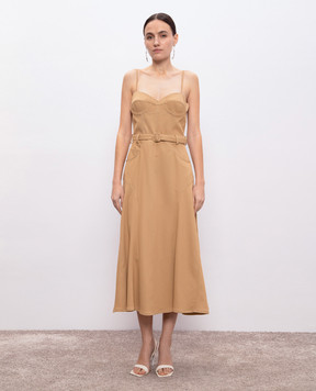 Ermanno Scervino Beige bustier dress D462Q325EGK
