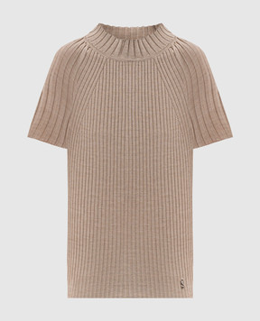 PROENZA SCHOULER Beige Jaden ribbed wool and silk top R2517217KW158