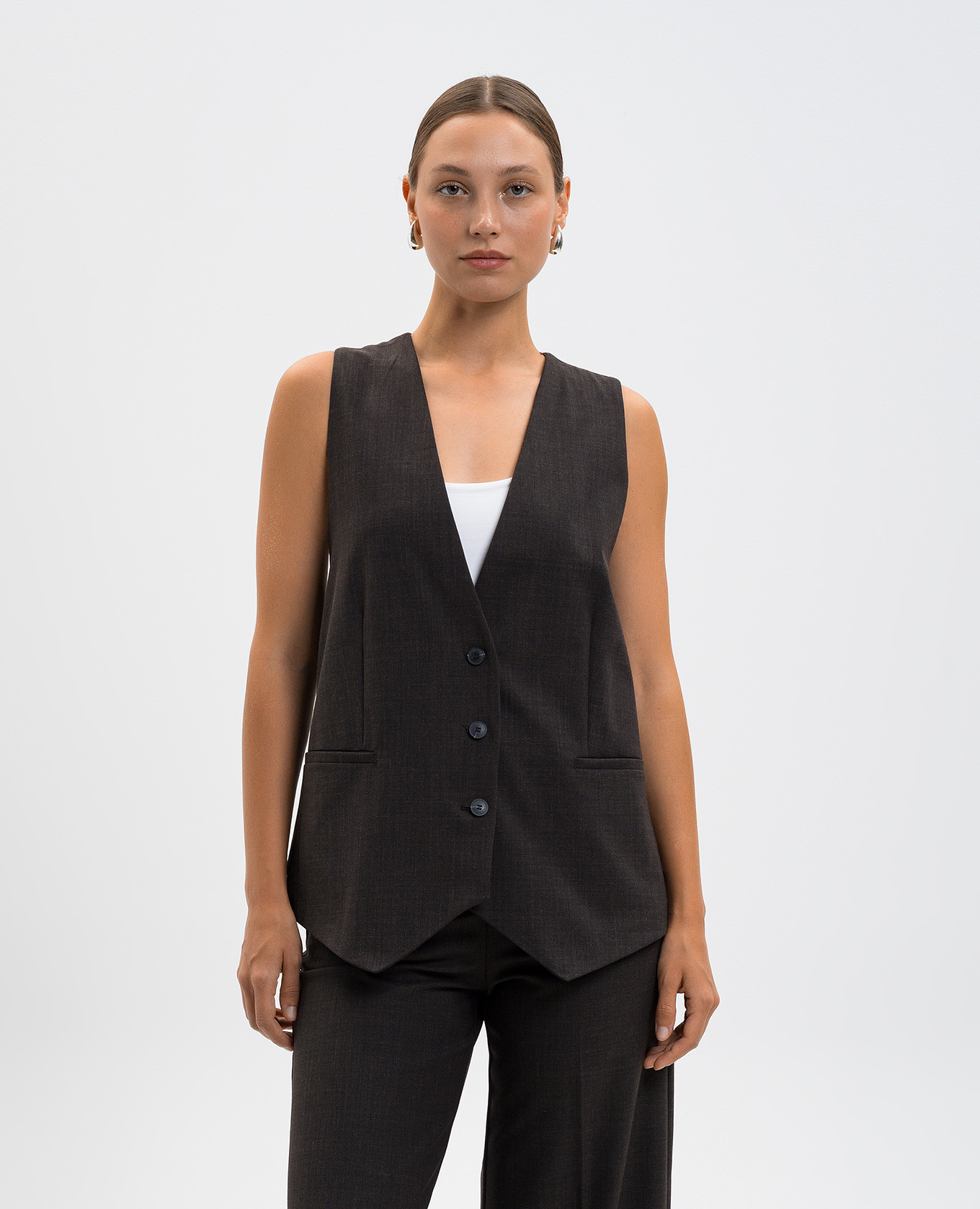 

Brown vest COLOUR with wool Max & Co