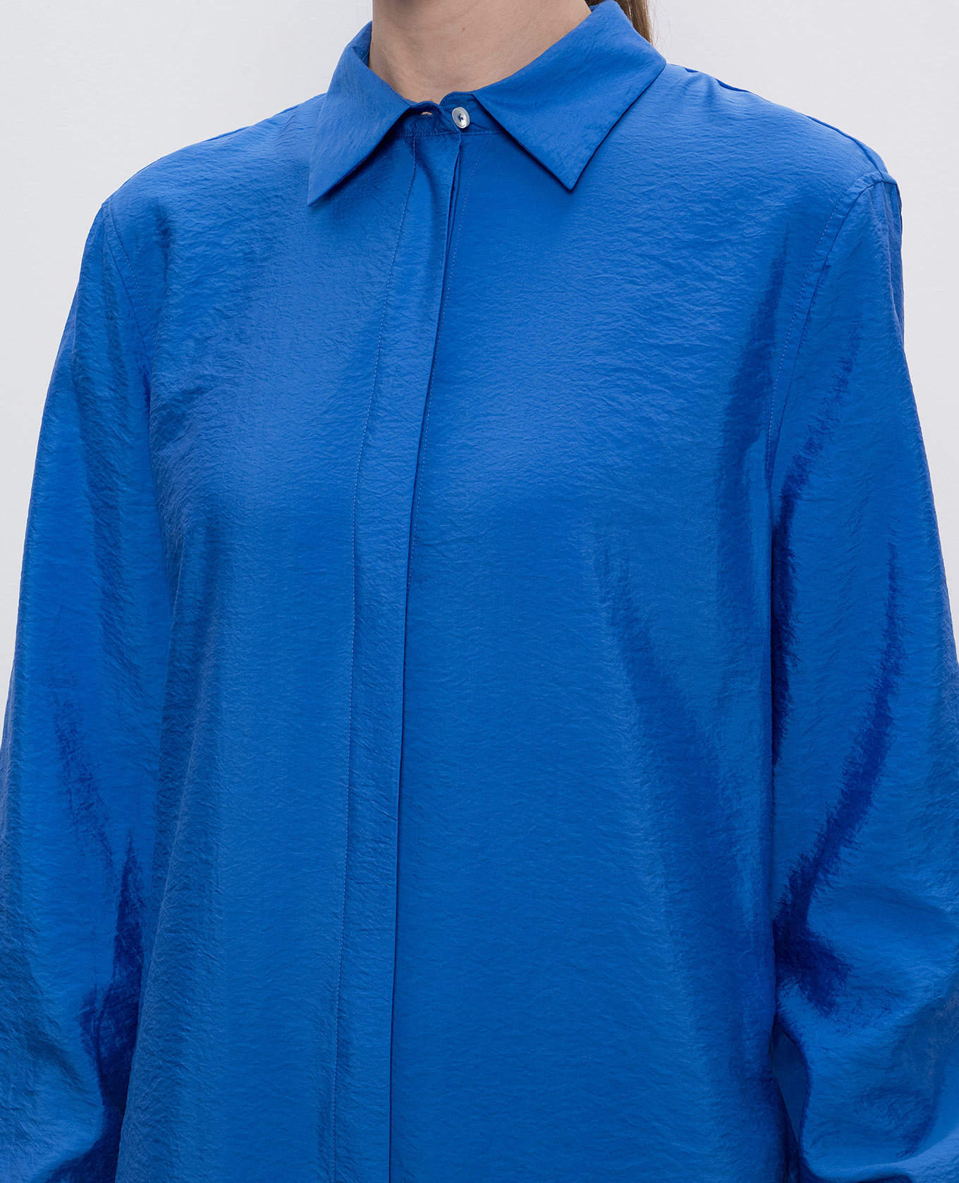 

Blue shirt dress with silk Toteme