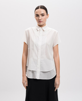 Y`S Yamamoto White blouse with asymmetric hem YTB05030