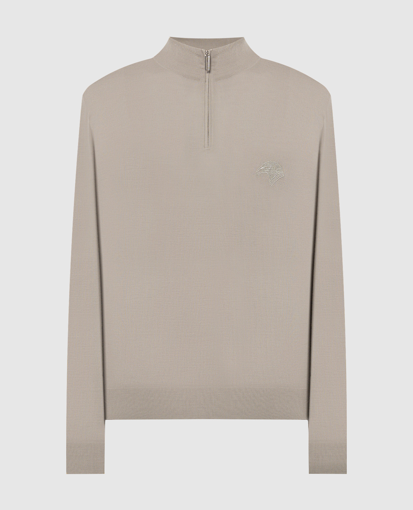 

Gray wool jumper with logo embroidery Stefano Ricci, Grey