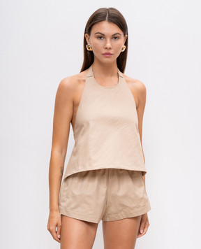 WARDROBE.NYC Beige top with an open back W1058R16
