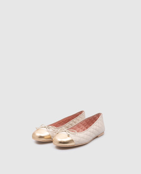 Pretty Ballerinas Hermione children's beige leather ballet flats 41644