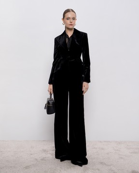 Ermanno Scervino Black velvet jacket with silk D476I714QVJ