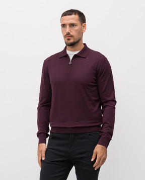 Stefano Ricci Purple wool polo shirt K303025P30F25345