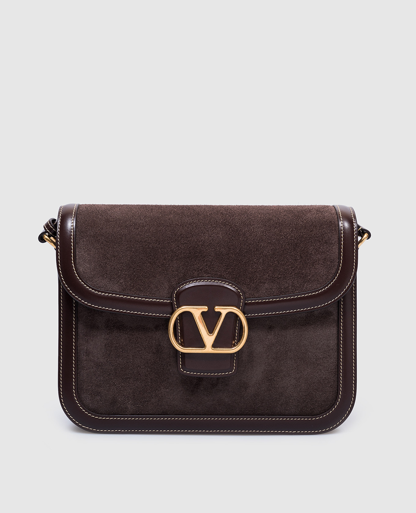 

Brown suede messenger bag 9TO5 Valentino