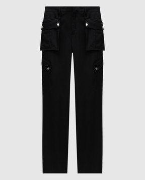 Off-White Black cargo pants with wool OMCO03AS25FAB001