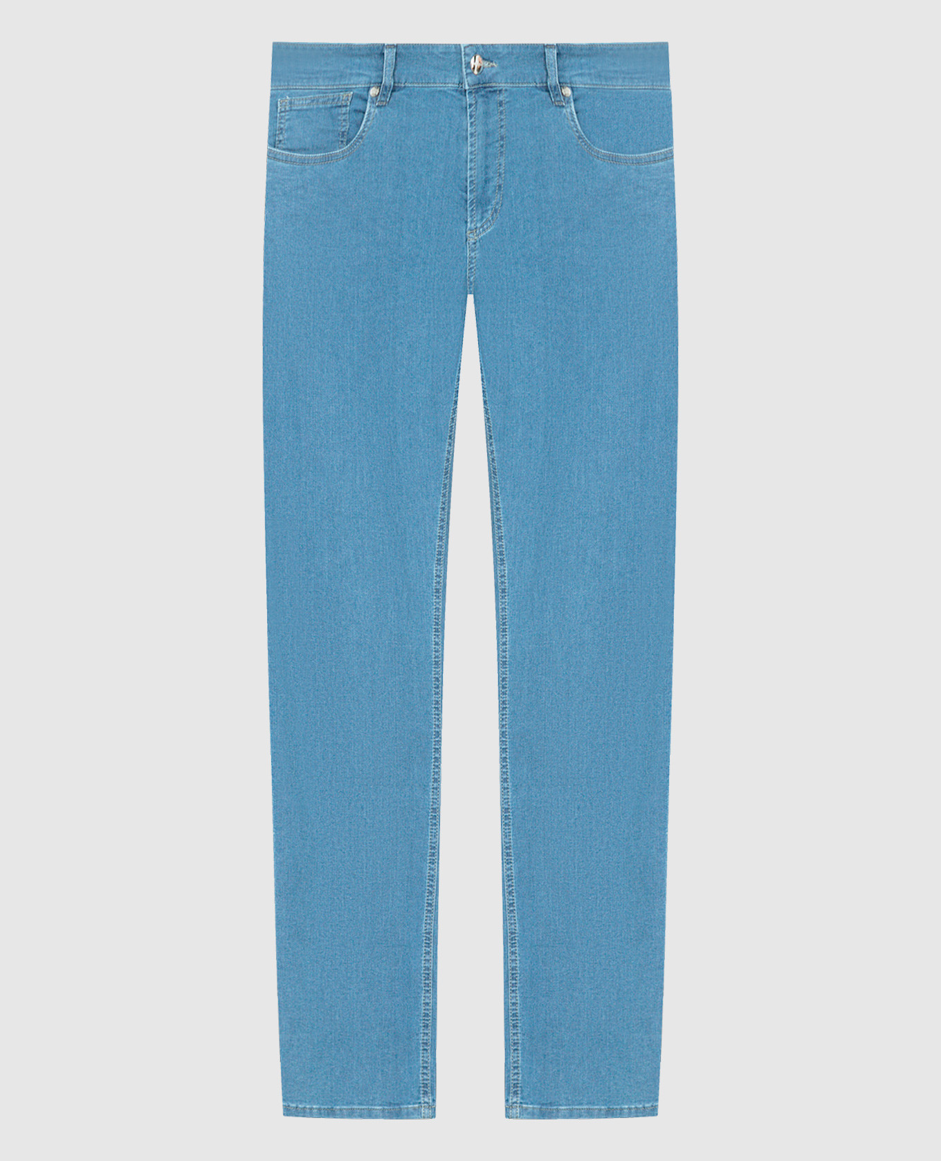 

Blue jeans with logo Enrico Mandelli, Light blue