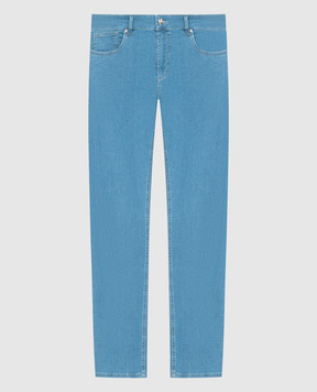 Enrico Mandelli Blue jeans with logo 0MIAMI5153