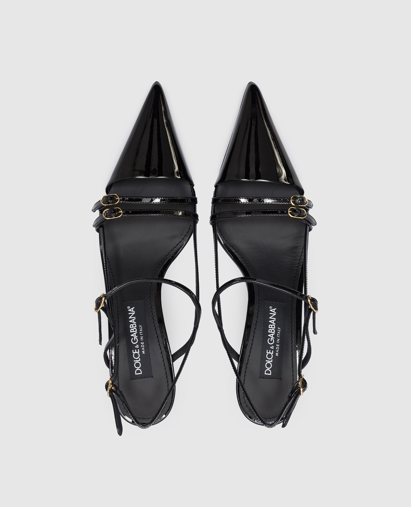 

Black patent leather slingbacks with DG logo Dolce&Gabbana