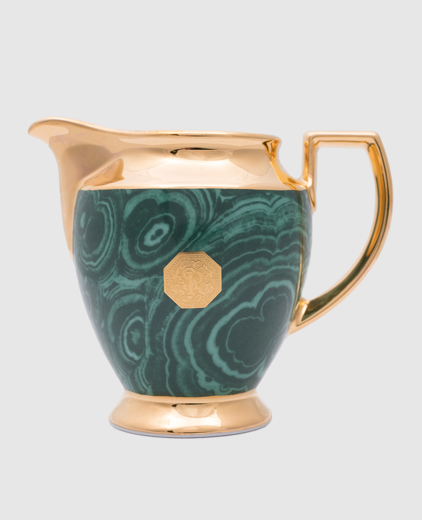 

Green porcelain mug for cream with logo Stefano Ricci
