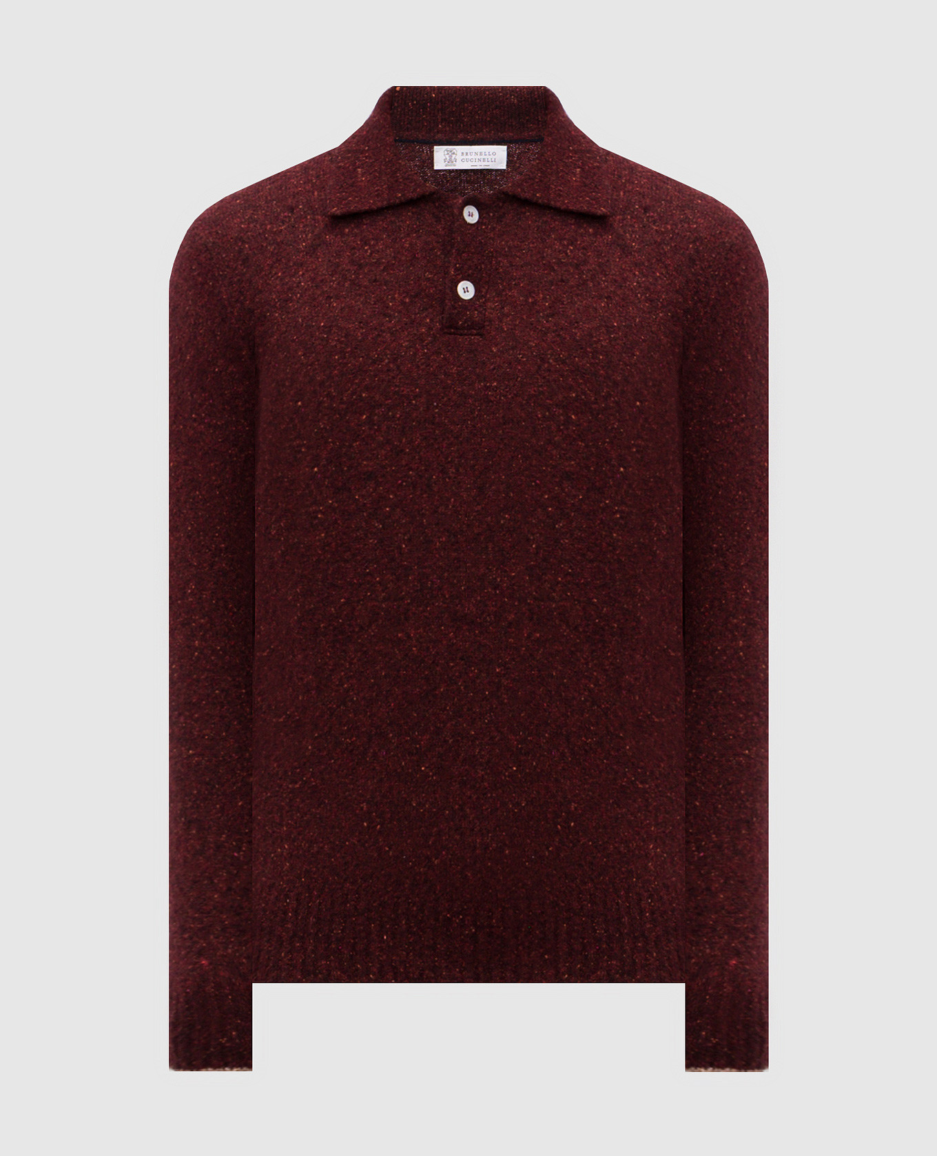 Burgundy sweater with alpaca wool and silk Brunello Cucinelli