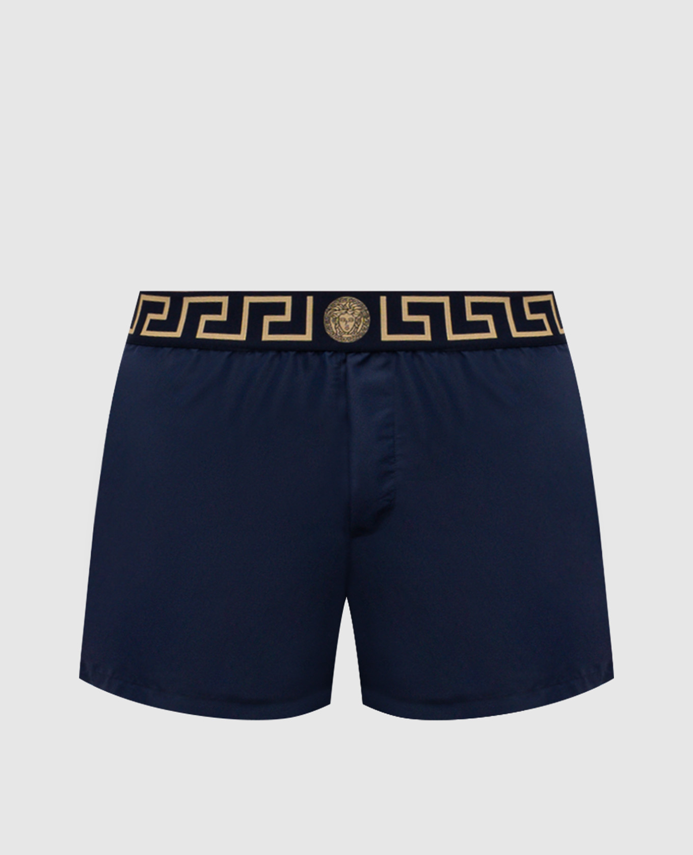 

Blue swim shorts with logo Versace