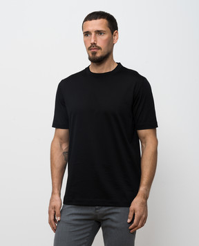 Canali Black T-shirt MJ00002T0356
