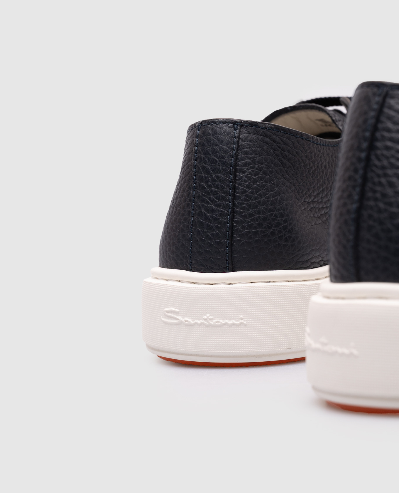 

Blue leather sneakers Santoni