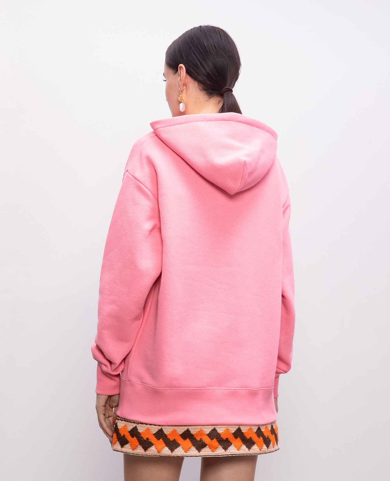 

Chez Valentino pink printed hoodie Valentino