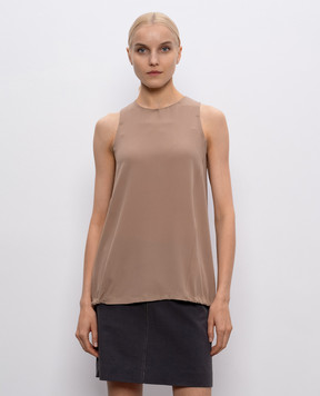 Brunello Cucinelli Beige silk top M0C59E0100y