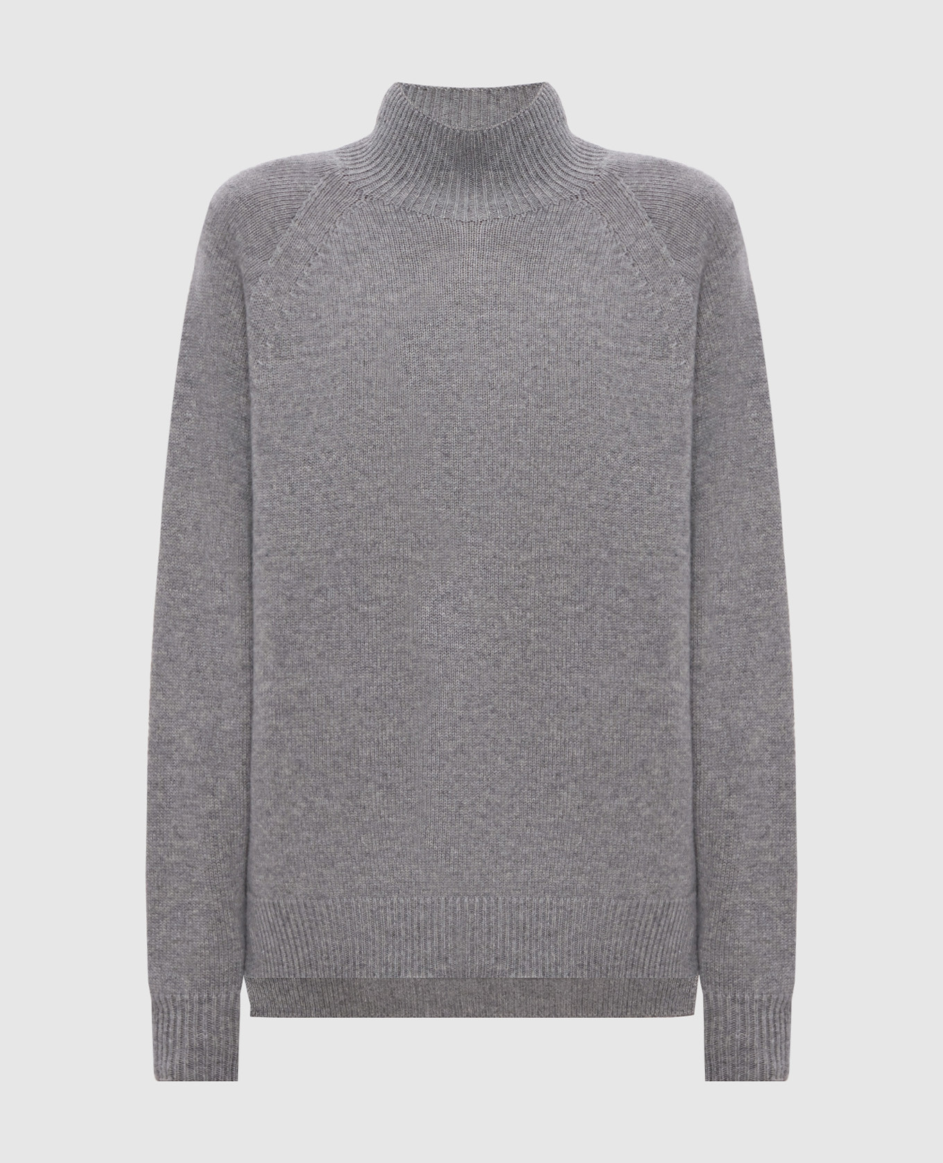 Gray sweater made of wool, silk and cashmere with slits Peserico