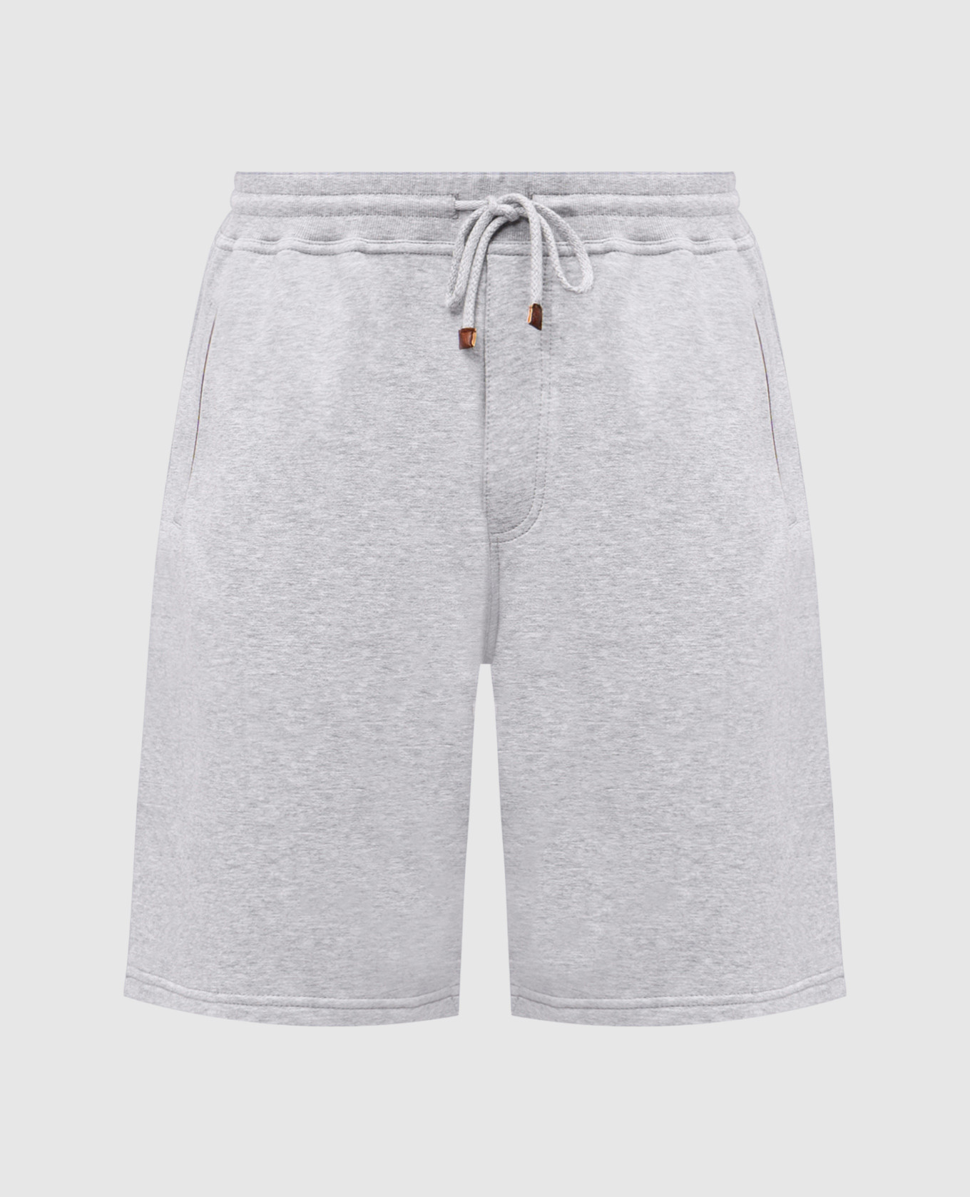 

Grey melange shorts with edging Brunello Cucinelli