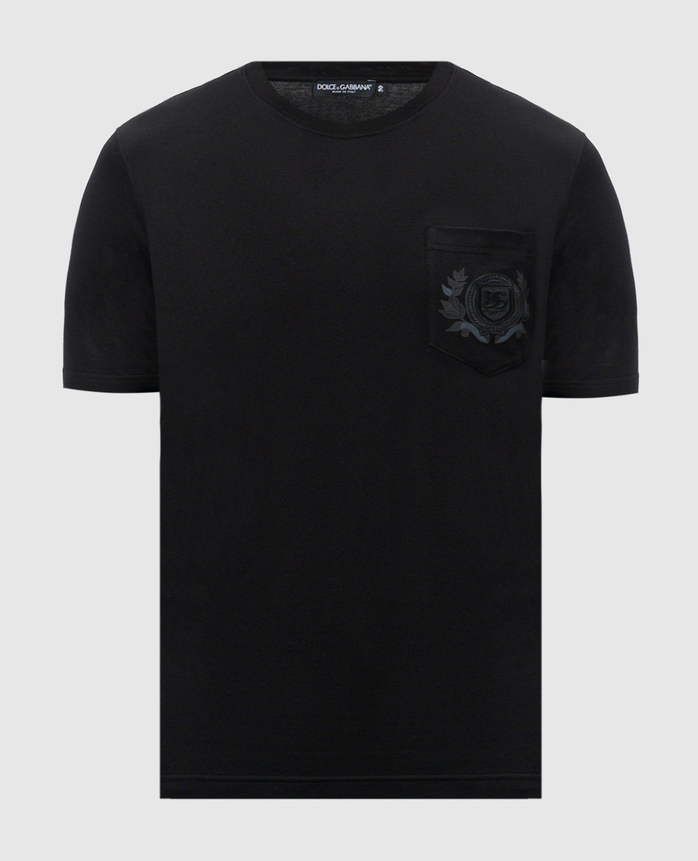 

Black T-shirt with embroidered logo Dolce&Gabbana