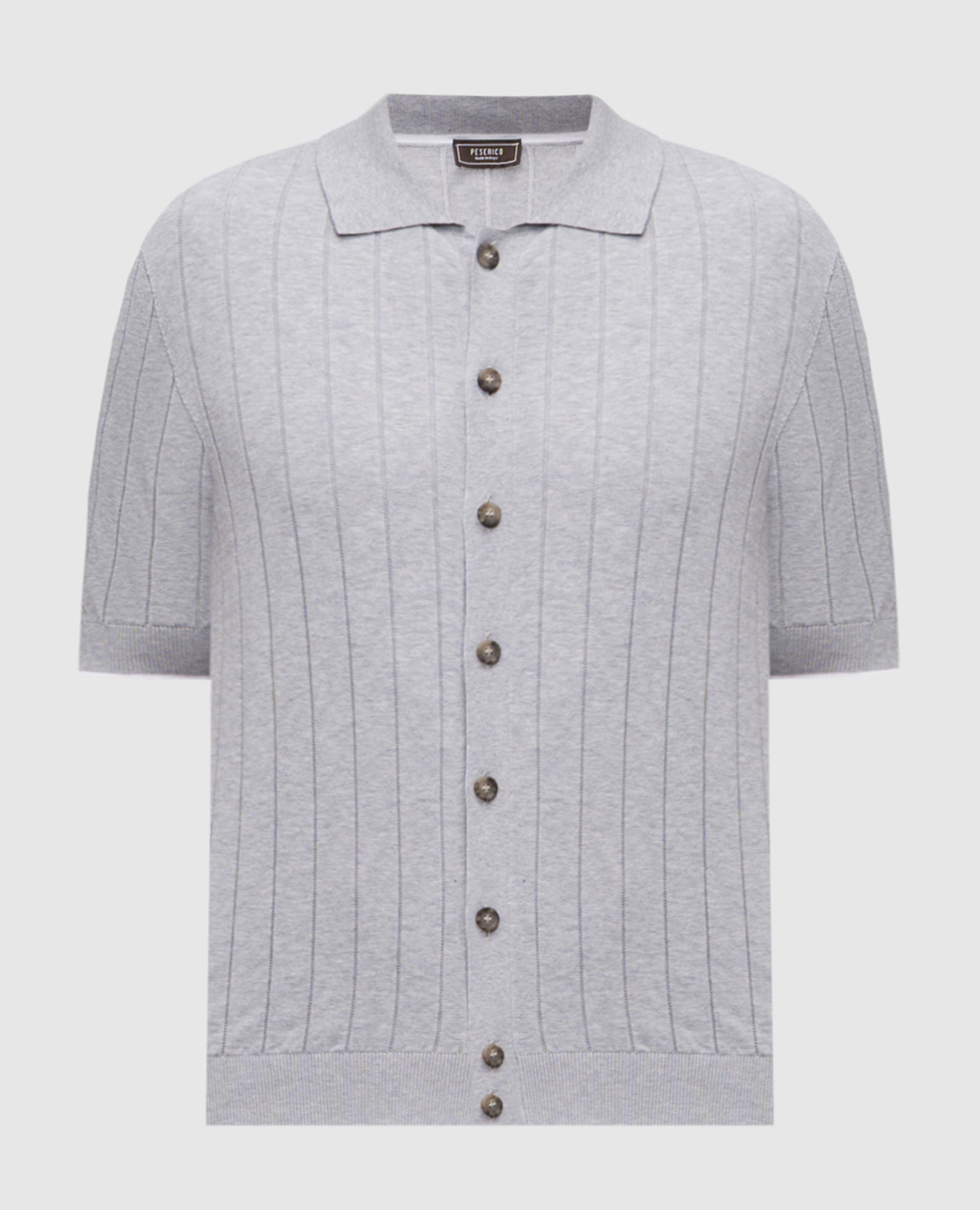 

Grey melange cardigan with short sleeves Peserico