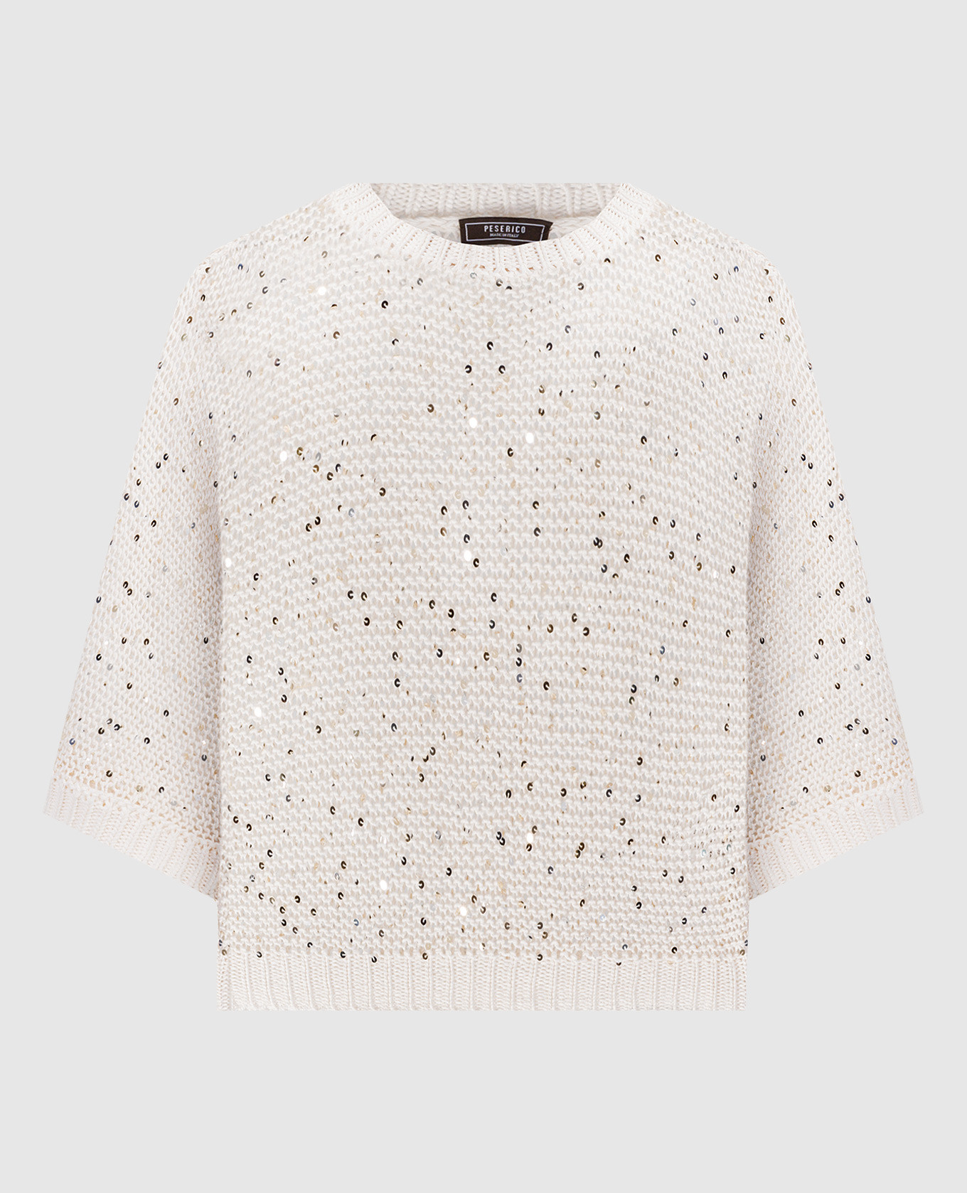 

Beige openwork jumper with sequins Peserico