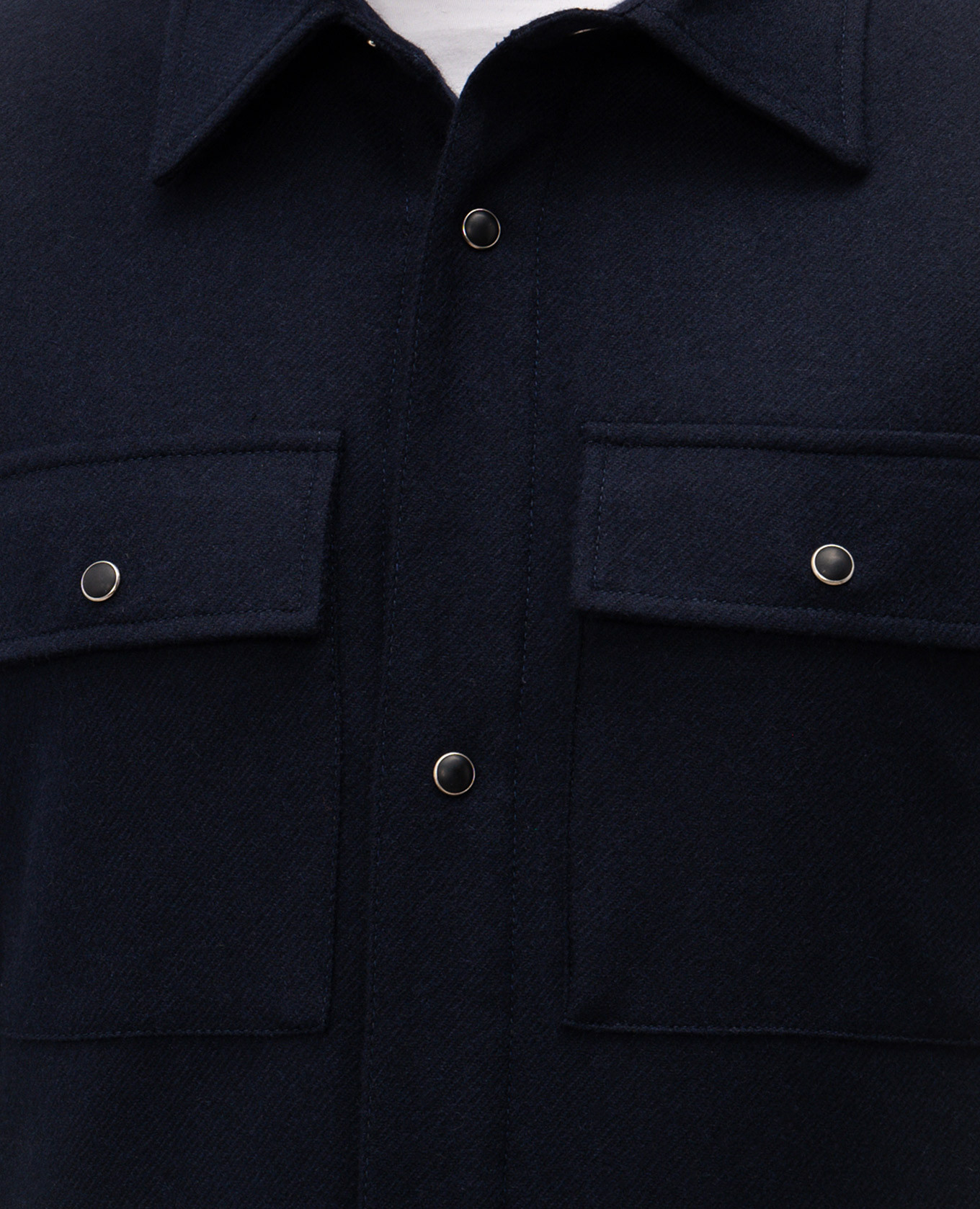 Blue wool and cashmere shirt Cashmere&Whiskey 5