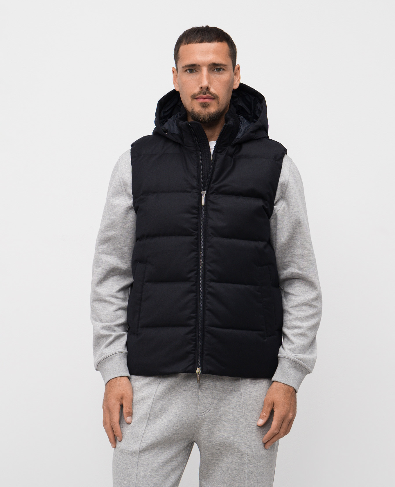 

Blue wool down vest Peserico, Grey