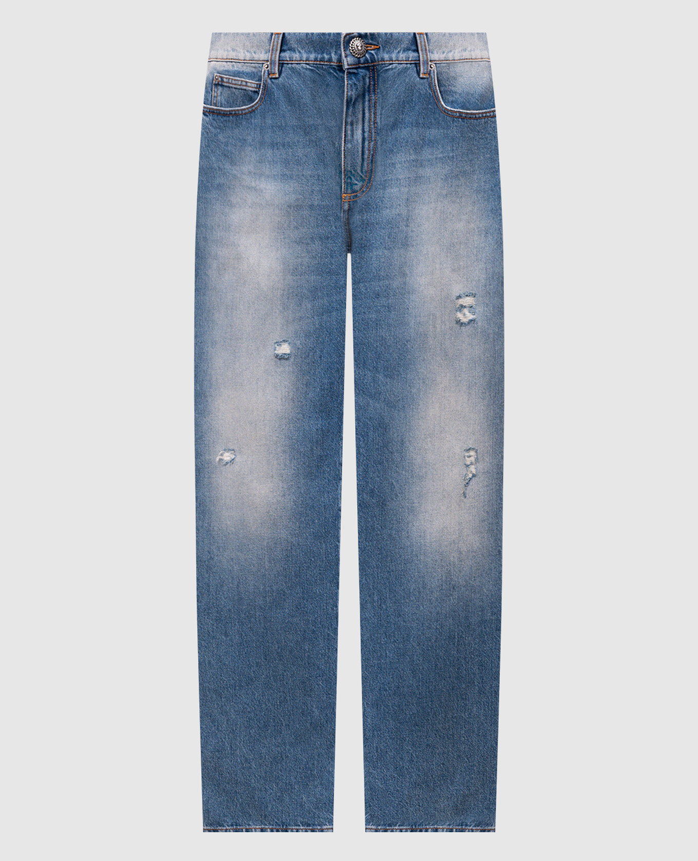 Blue jeans with holes Balmain