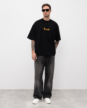 Vetements Black T-shirt with Crash embroidery UH76TR540B