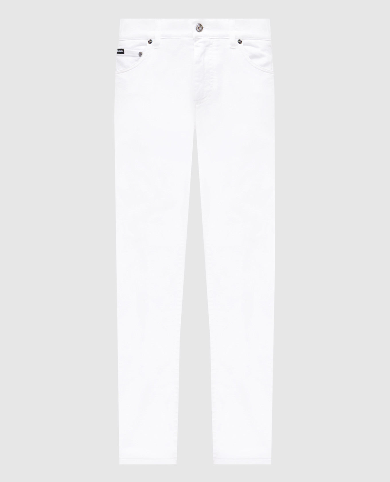 White jeans with logo Dolce&Gabbana