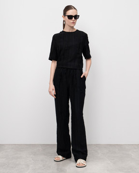 Lou Lou Studio Black TOBA top with silk TOBA