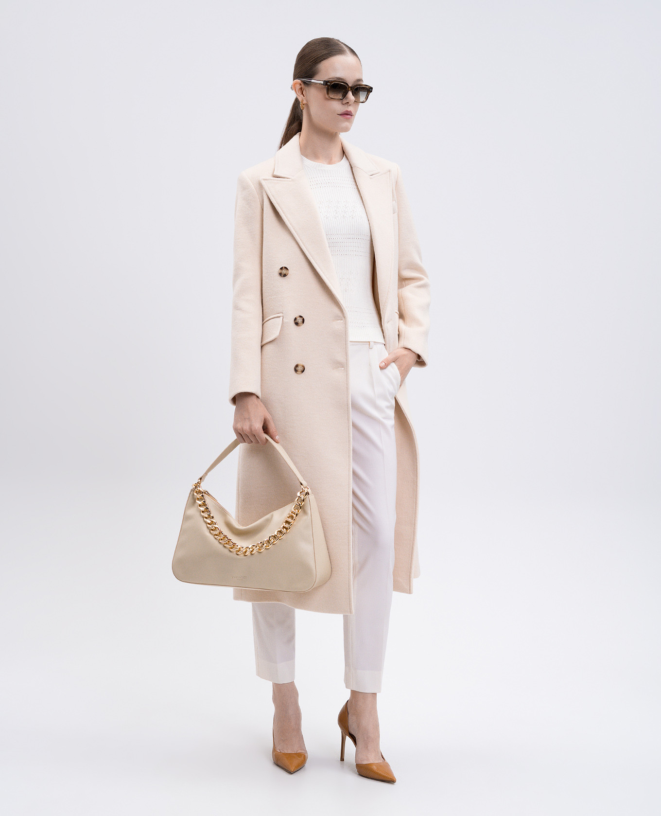 Beige wool pants Dolce&Gabbana 2