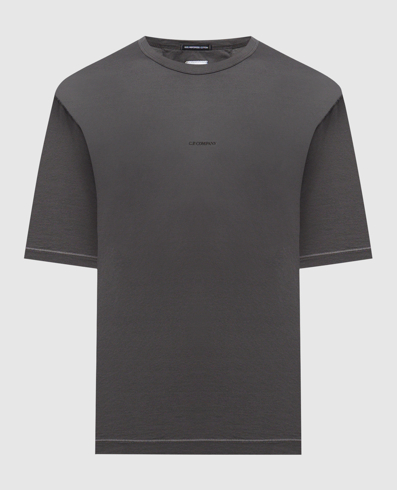 Grey T-shirt with logo print C.P. Company