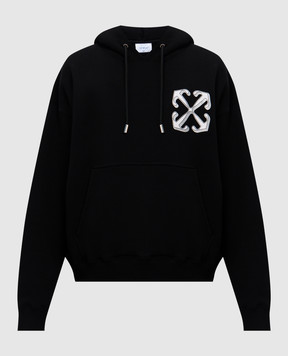Off-White Dragon logo hoodie in black OMBB085F24FLE00I