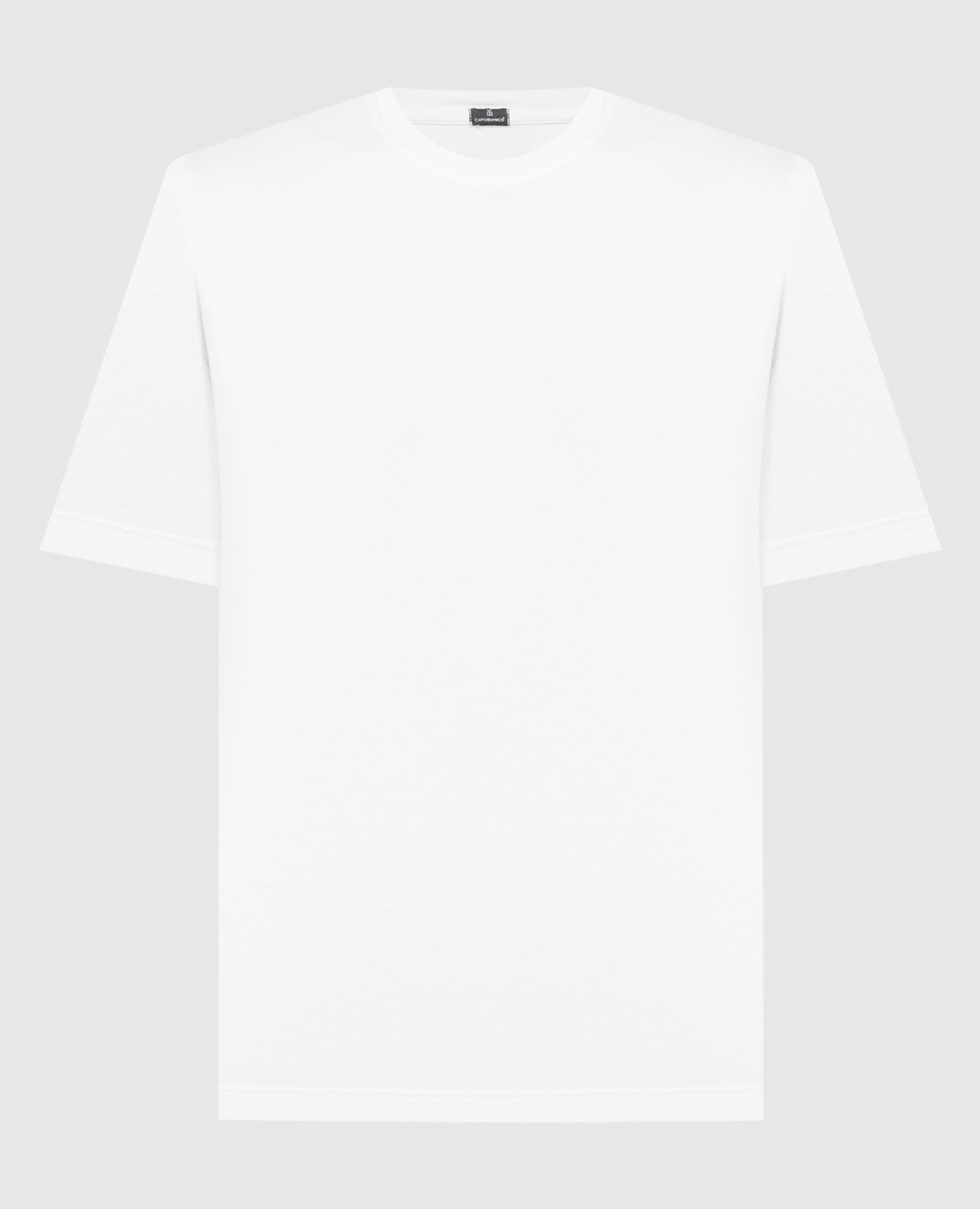

White T-shirt with silk CAPOBIANCO, Белый