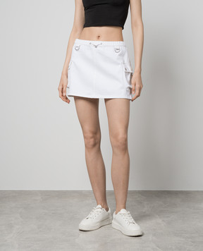 Coperni White denim mini skirt with pockets COPJ49251