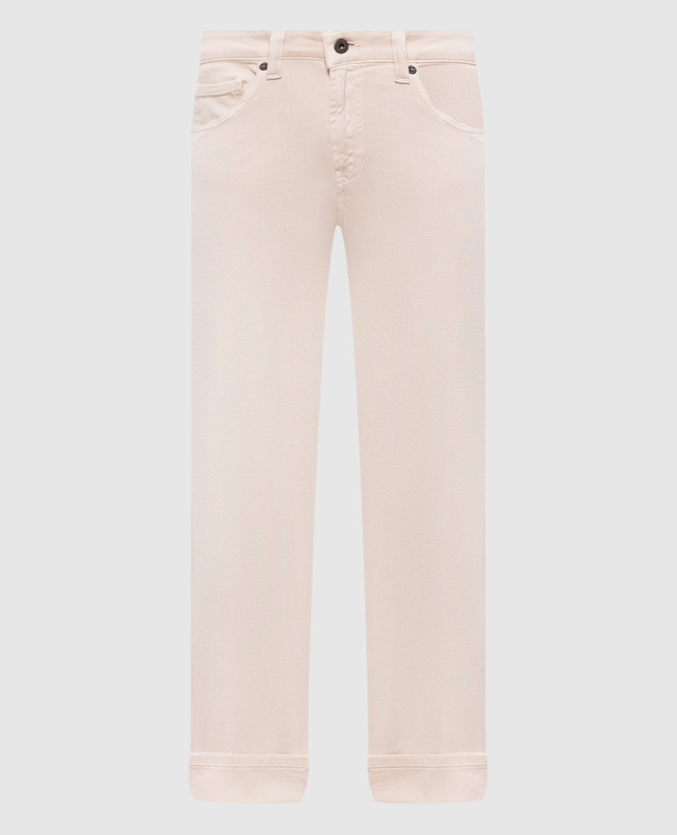 

Beige jeans with logo patch Solotre