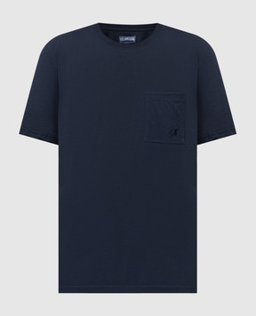 Vilebrequin Blue T-shirt with logo emblem TTNU0P00